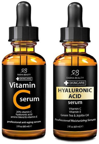Radha beauty anti aging set- vitamin C and Hyaluronic acid serum
